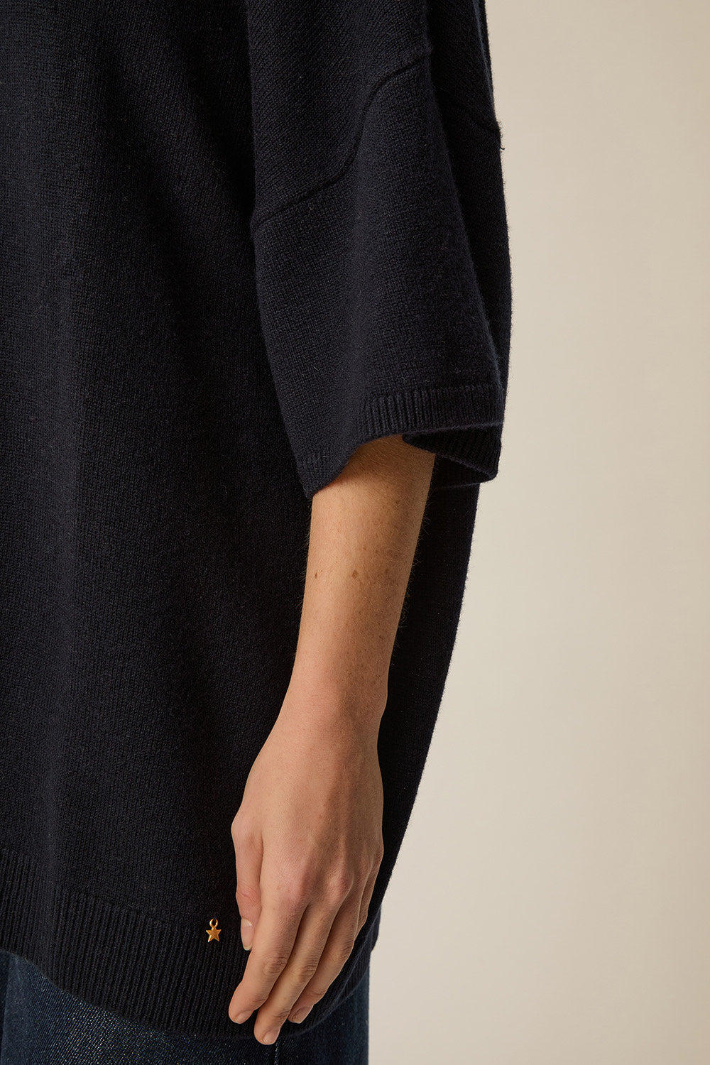 Pull manches courtes Aromane Marine