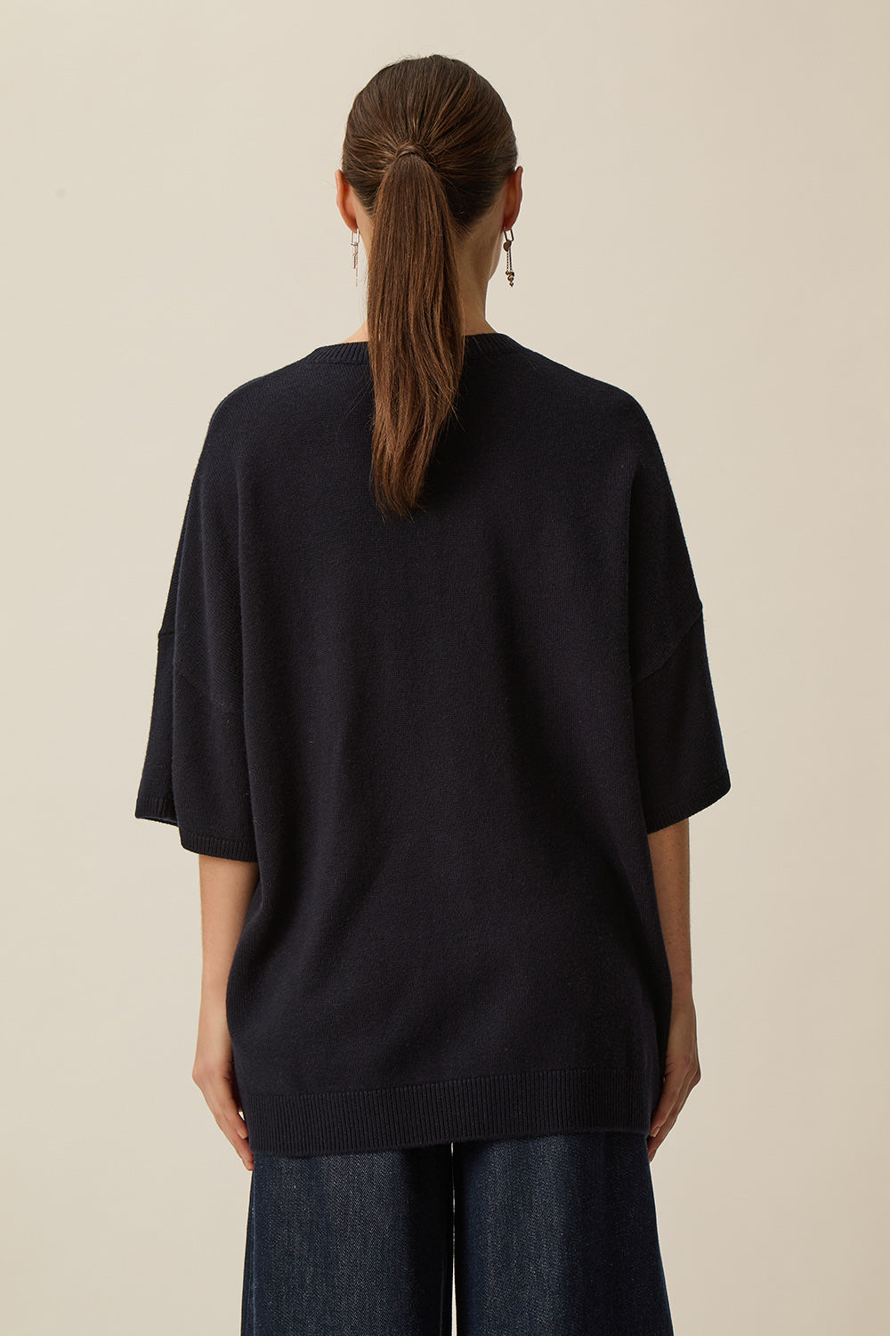 Pull manches courtes Aromane Marine