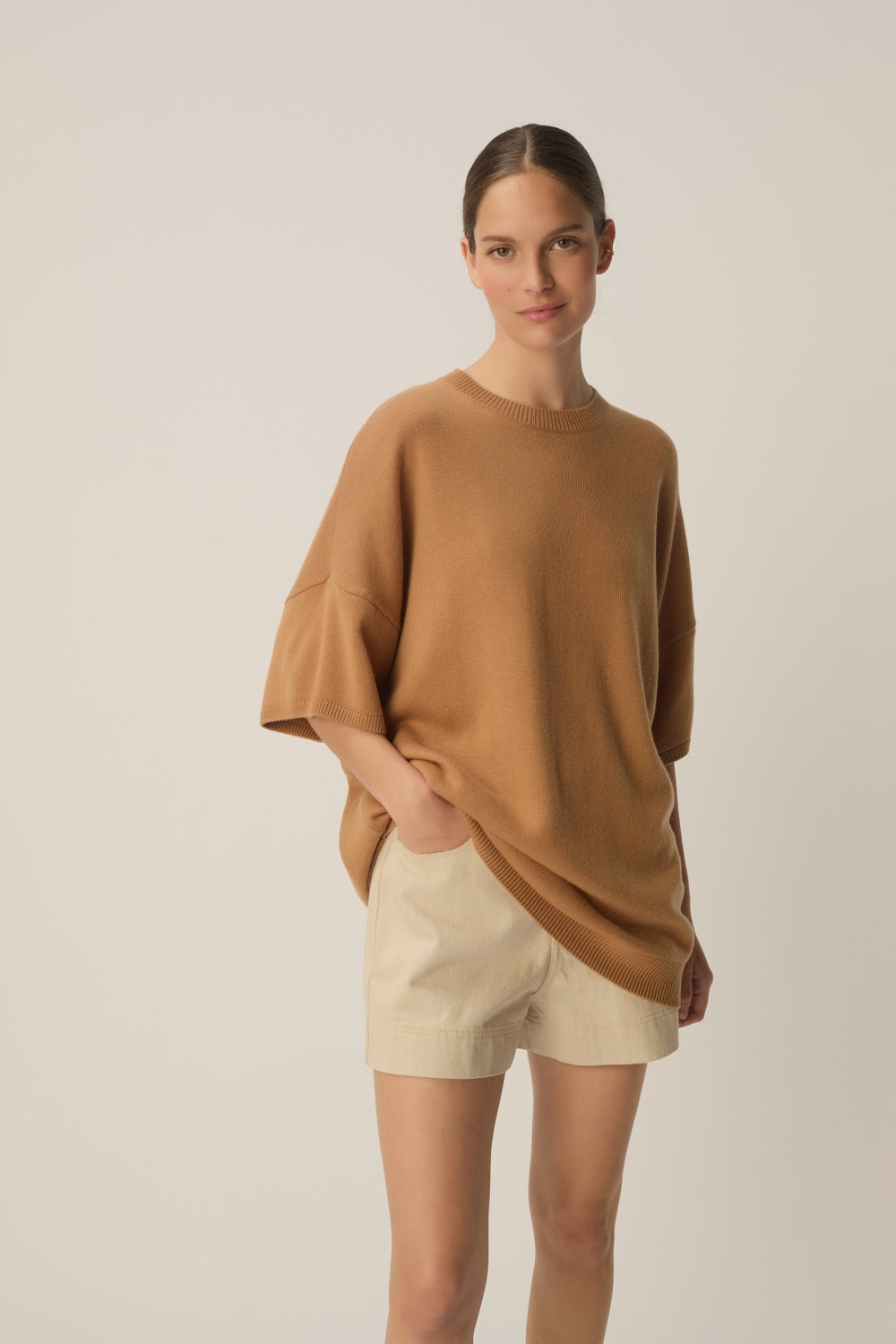 Pull manches courtes Aromane Ecorce