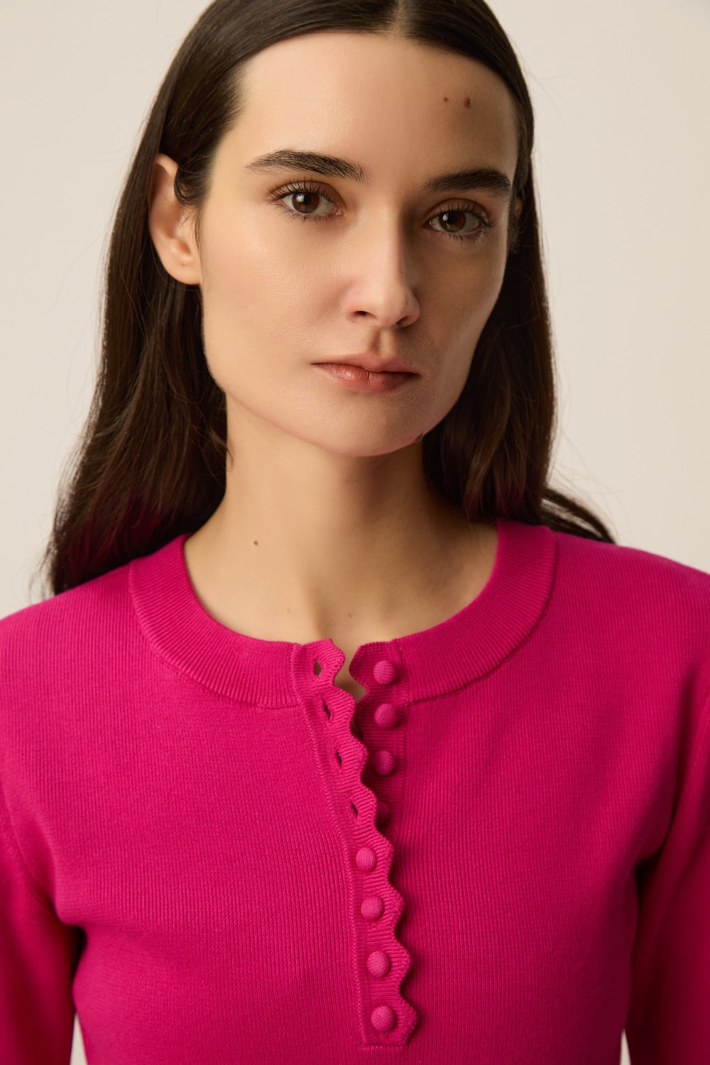 Pull manches courtes Atika Fuchsia