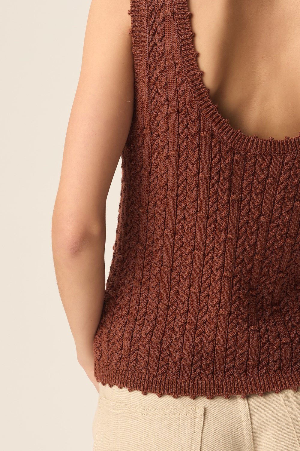 Top en maille Azora Choco