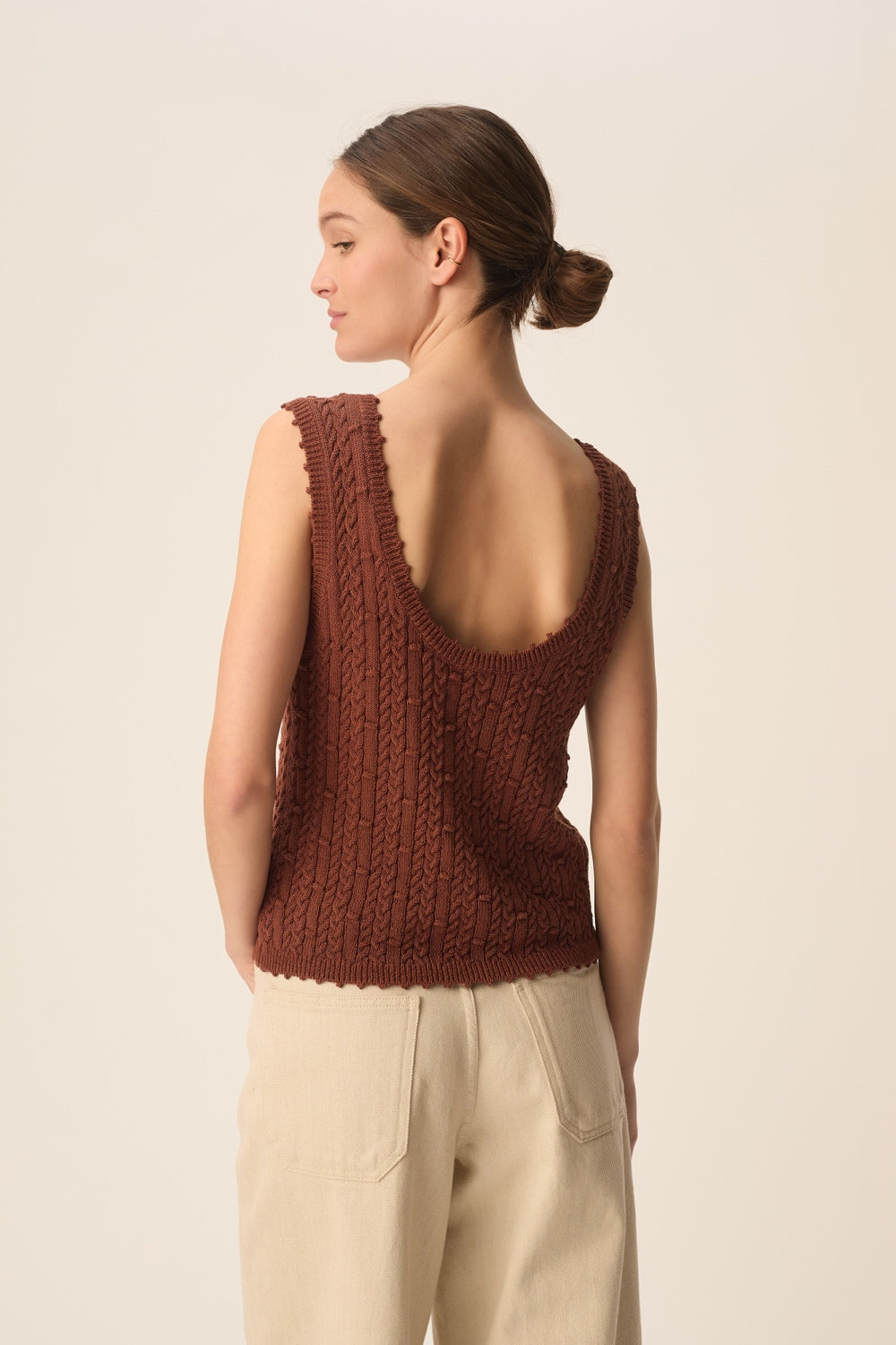 Top en maille Azora Choco
