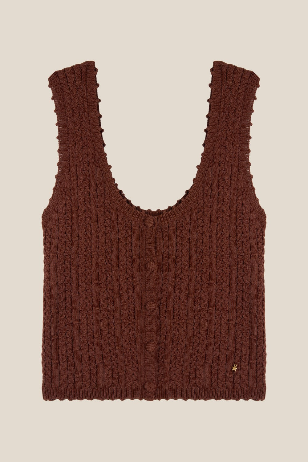 Top en maille Azora Choco