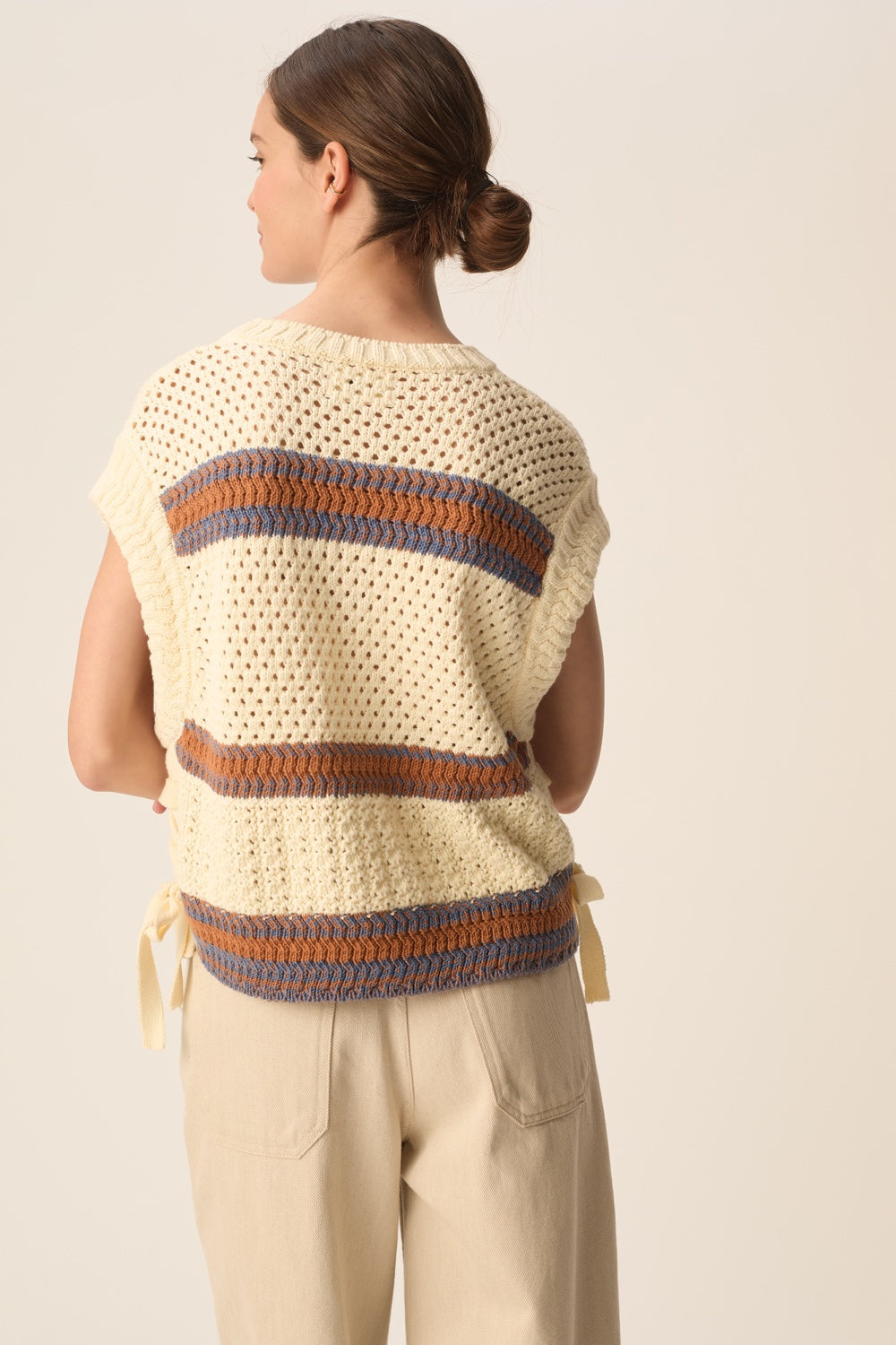 Pull sans manches Baba Creme/Choco