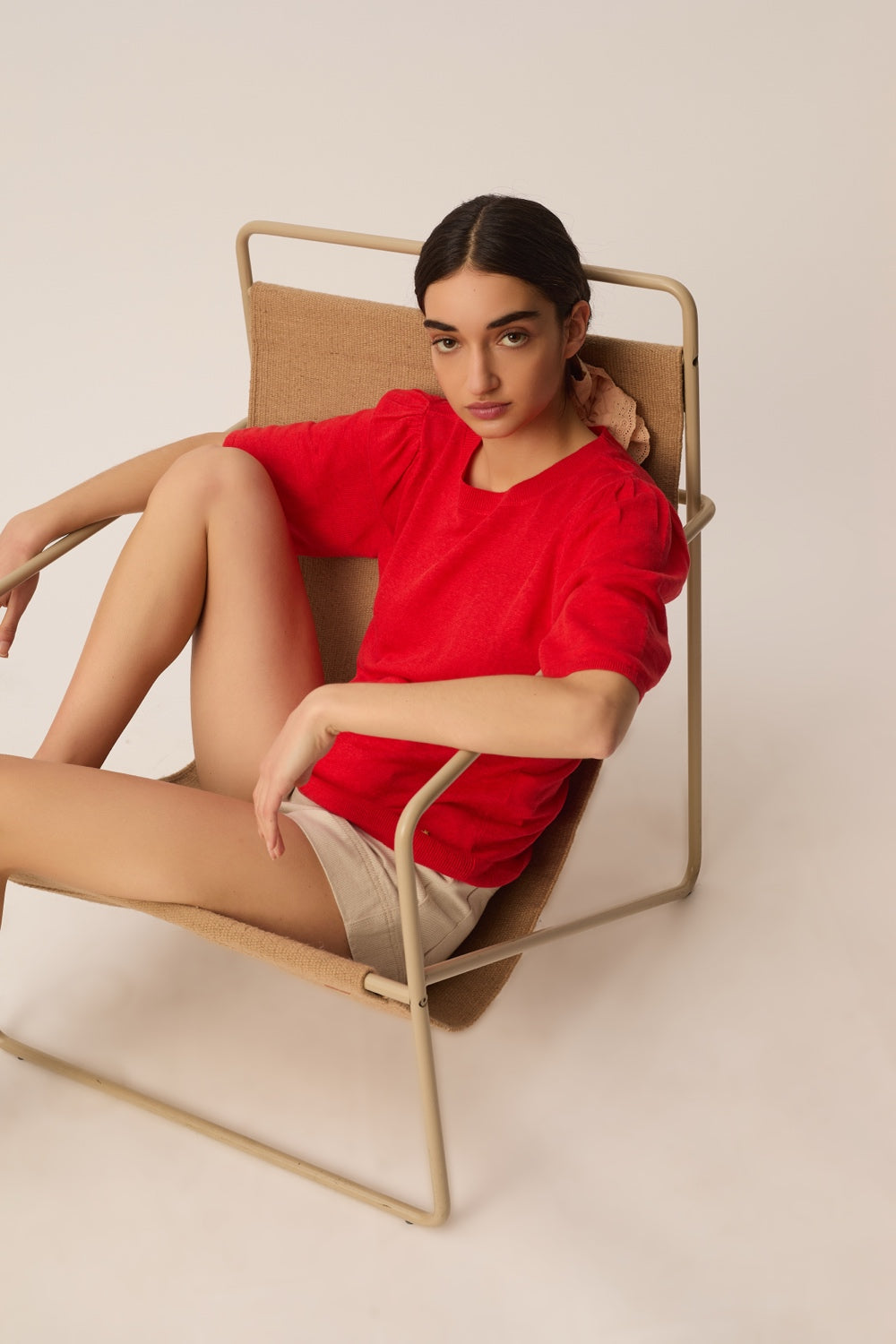 Tee-shirt en maille Brune Homard