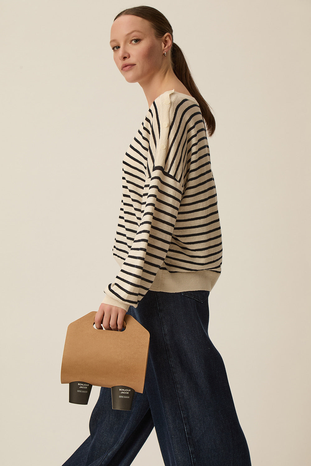 Pull Brady Creme/Marine