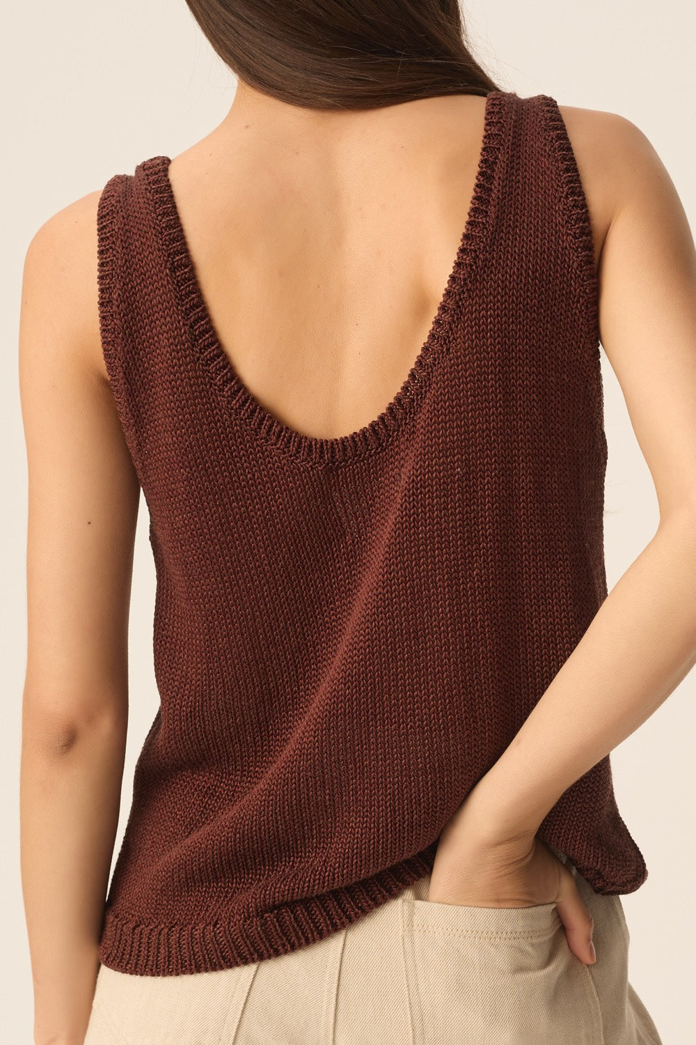 Top en maille Carlota Choco
