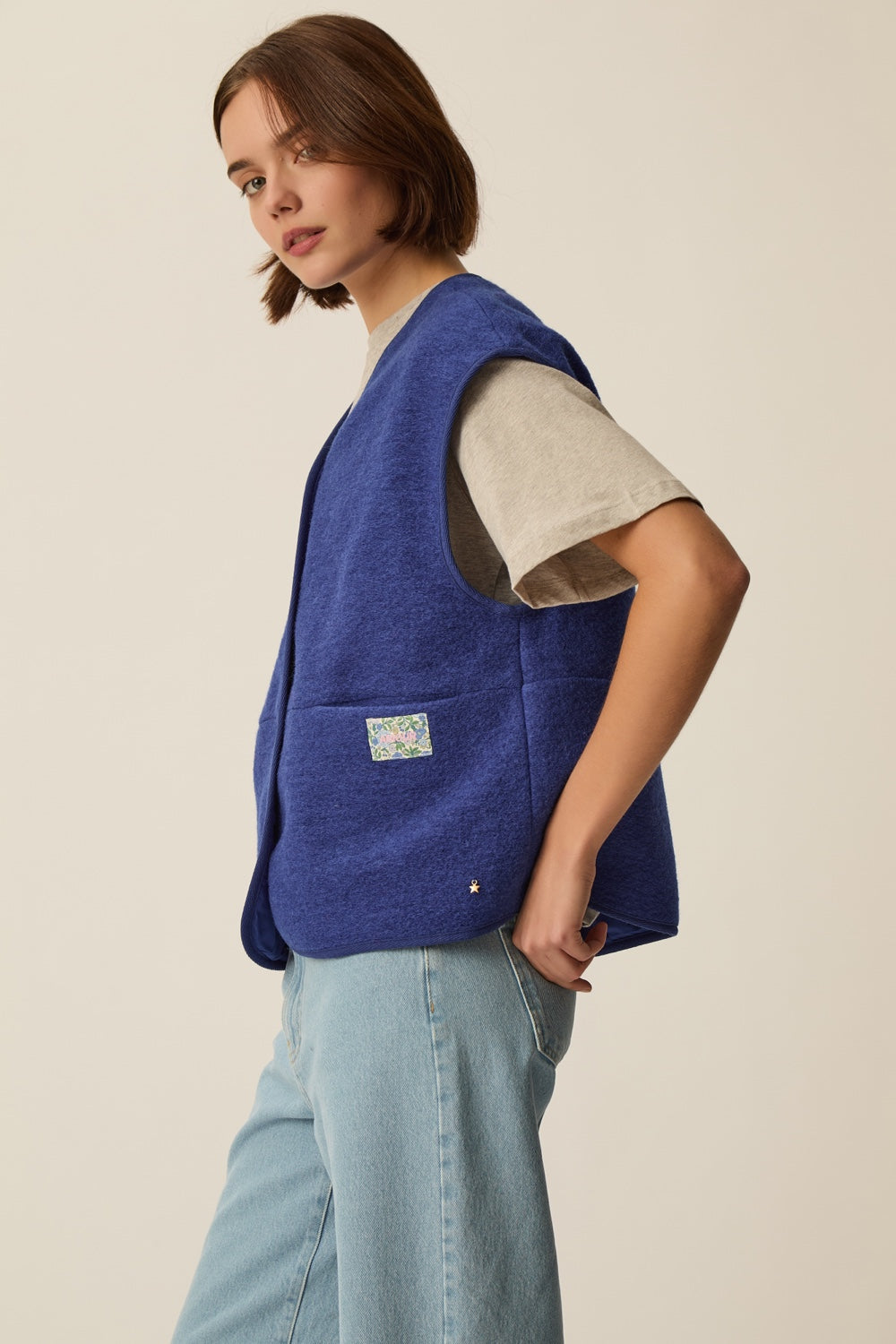 Knitted jacket Gaelle Indigo