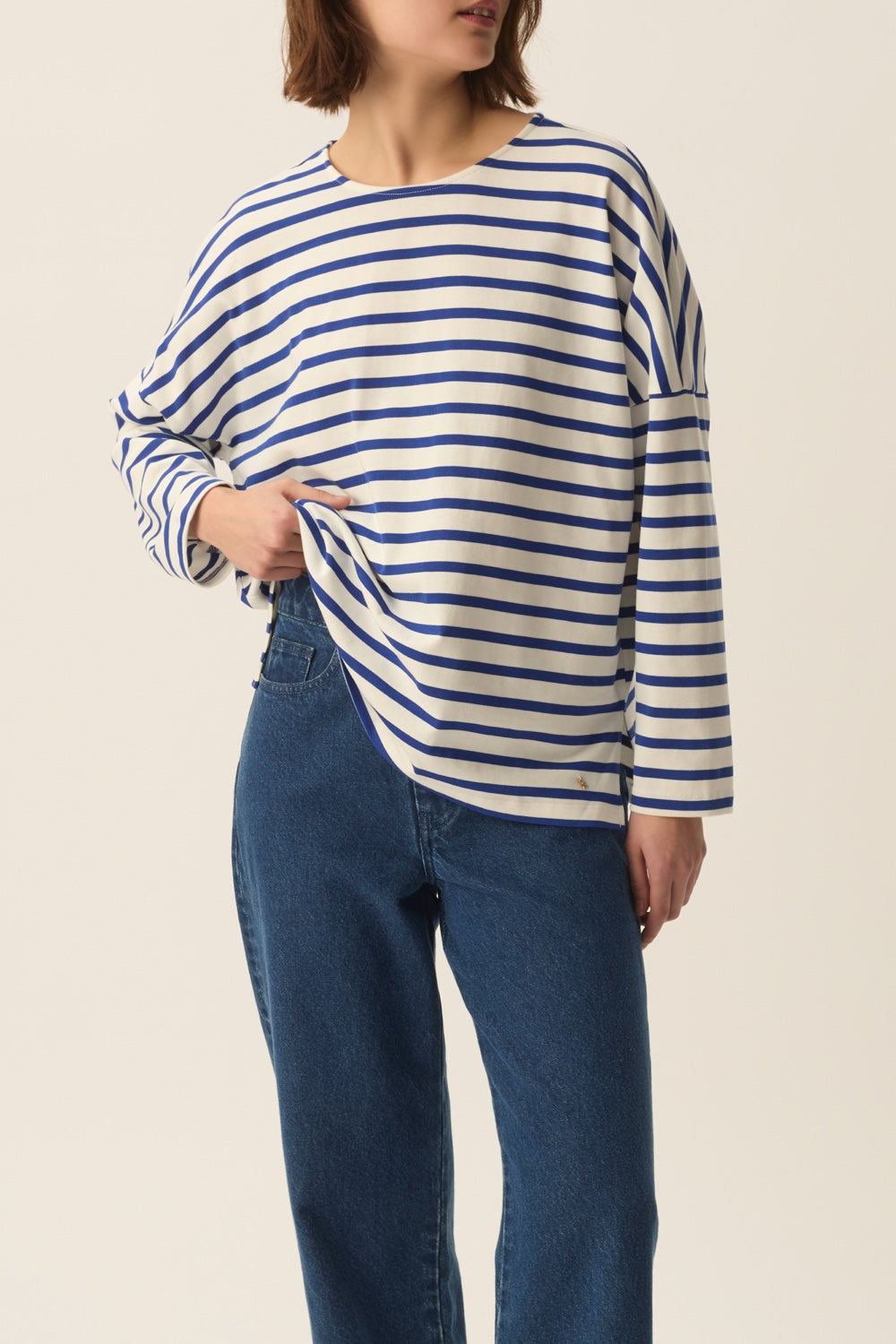 Striped top Filly Ecru/Indigo