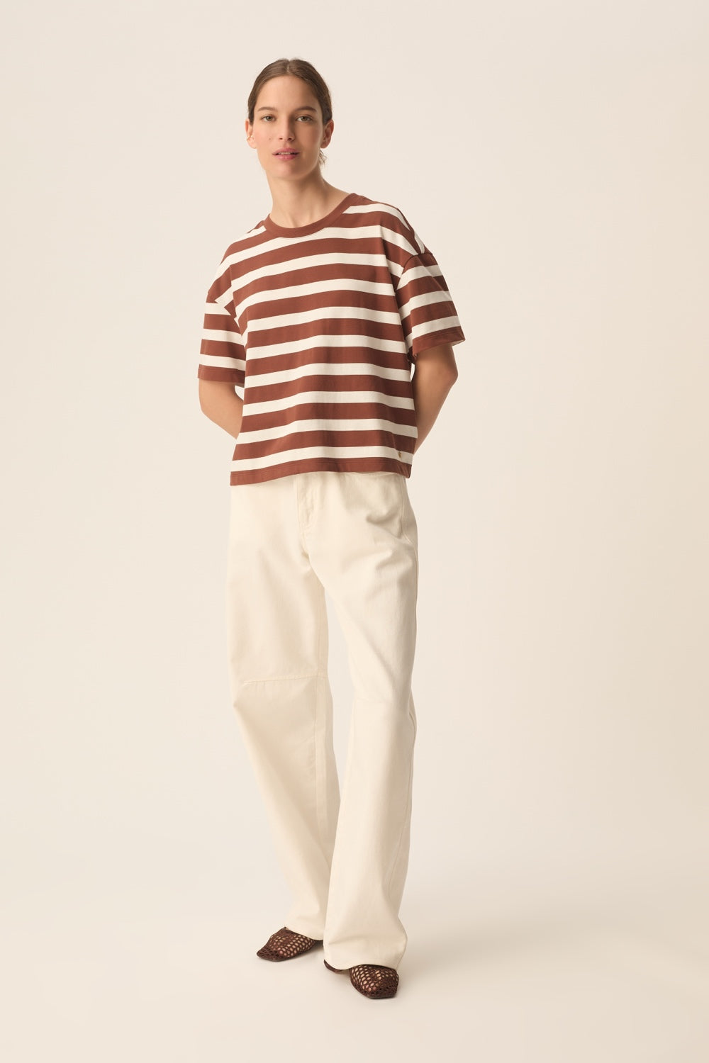 Tee-shirt Filma Choco/Ecru