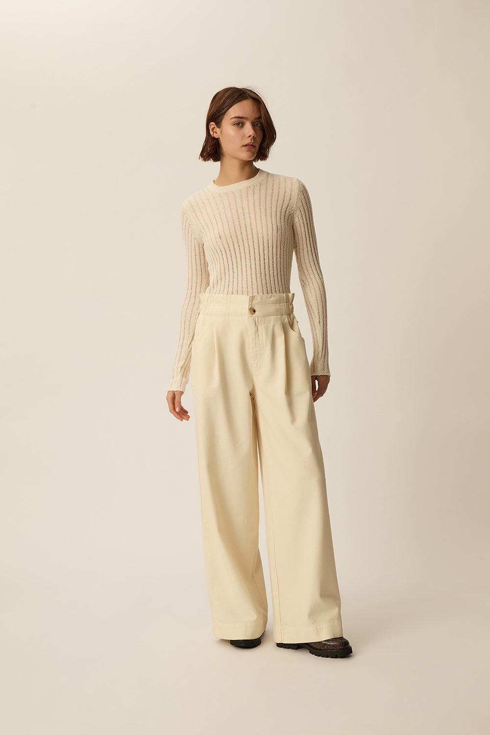 Pantalon Loulou Creme