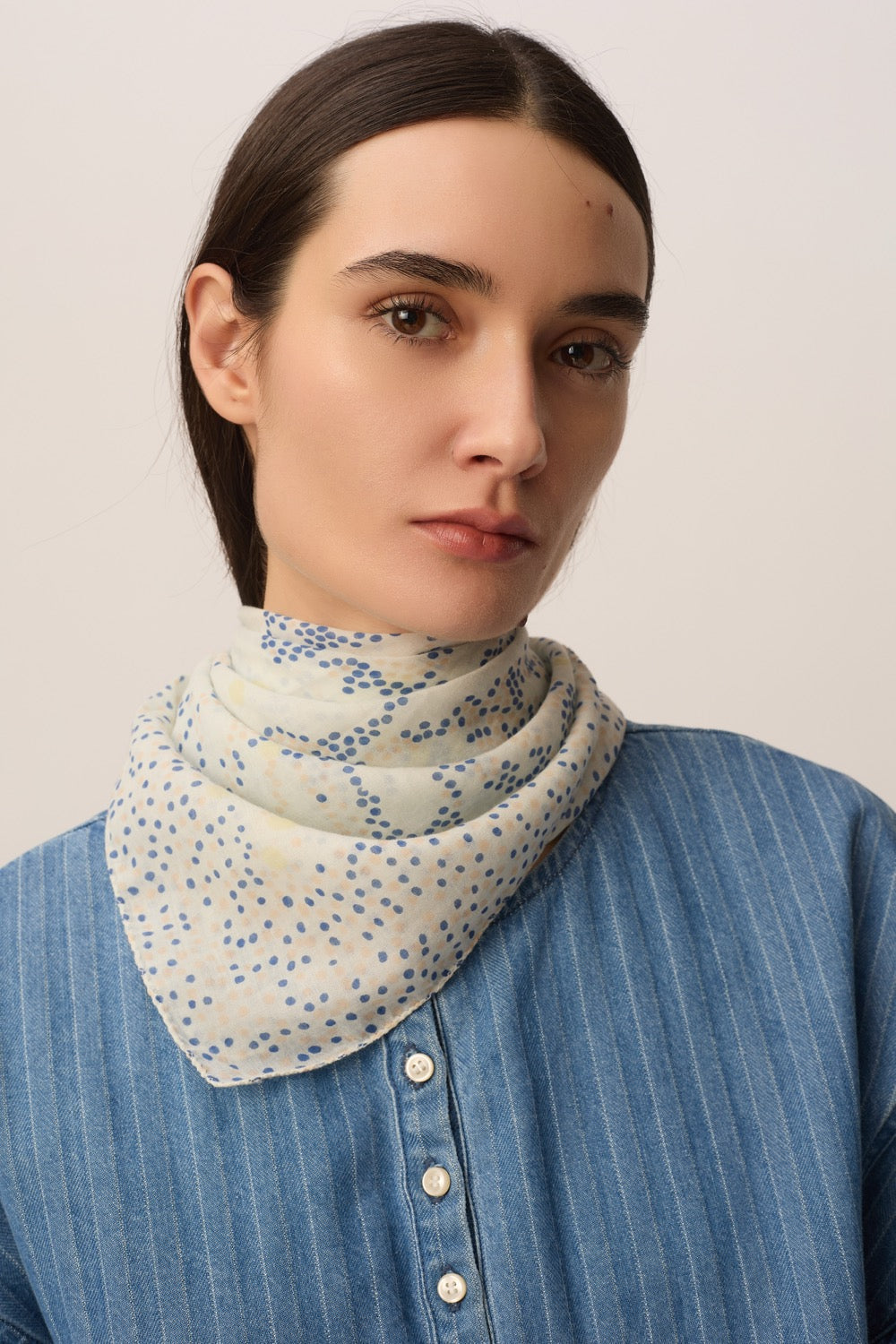 Scarf Nabinette Palme Ciel