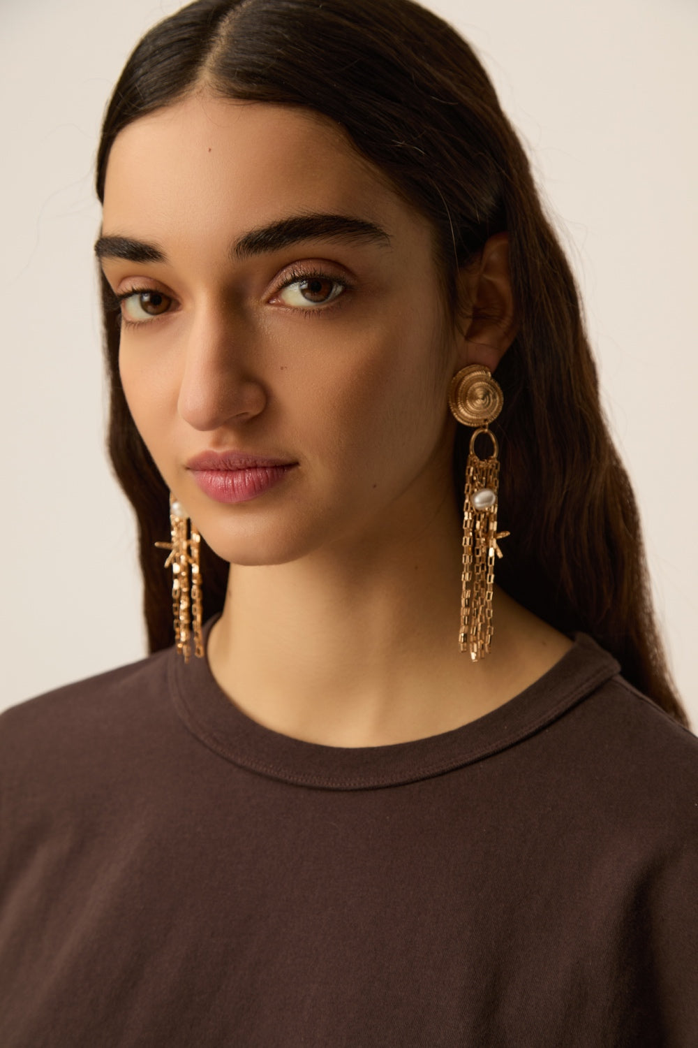 Boucles D'Oreilles Phantinos Rose Dore