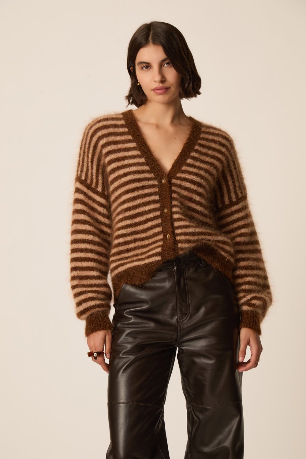 Gilet Alvaro Cognac Chiné Blush Chiné