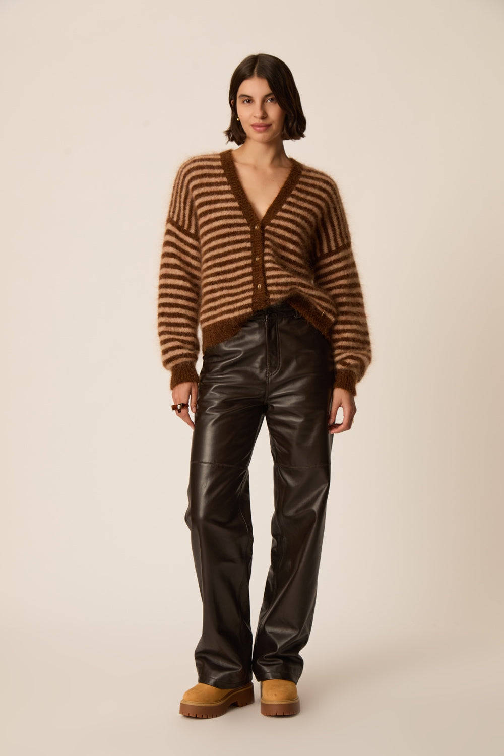 Gilet Alvaro Cognac Chiné Blush Chiné