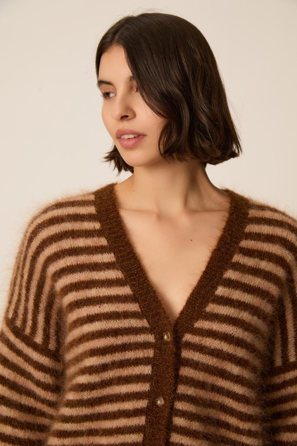 Gilet Alvaro Cognac Chiné Blush Chiné