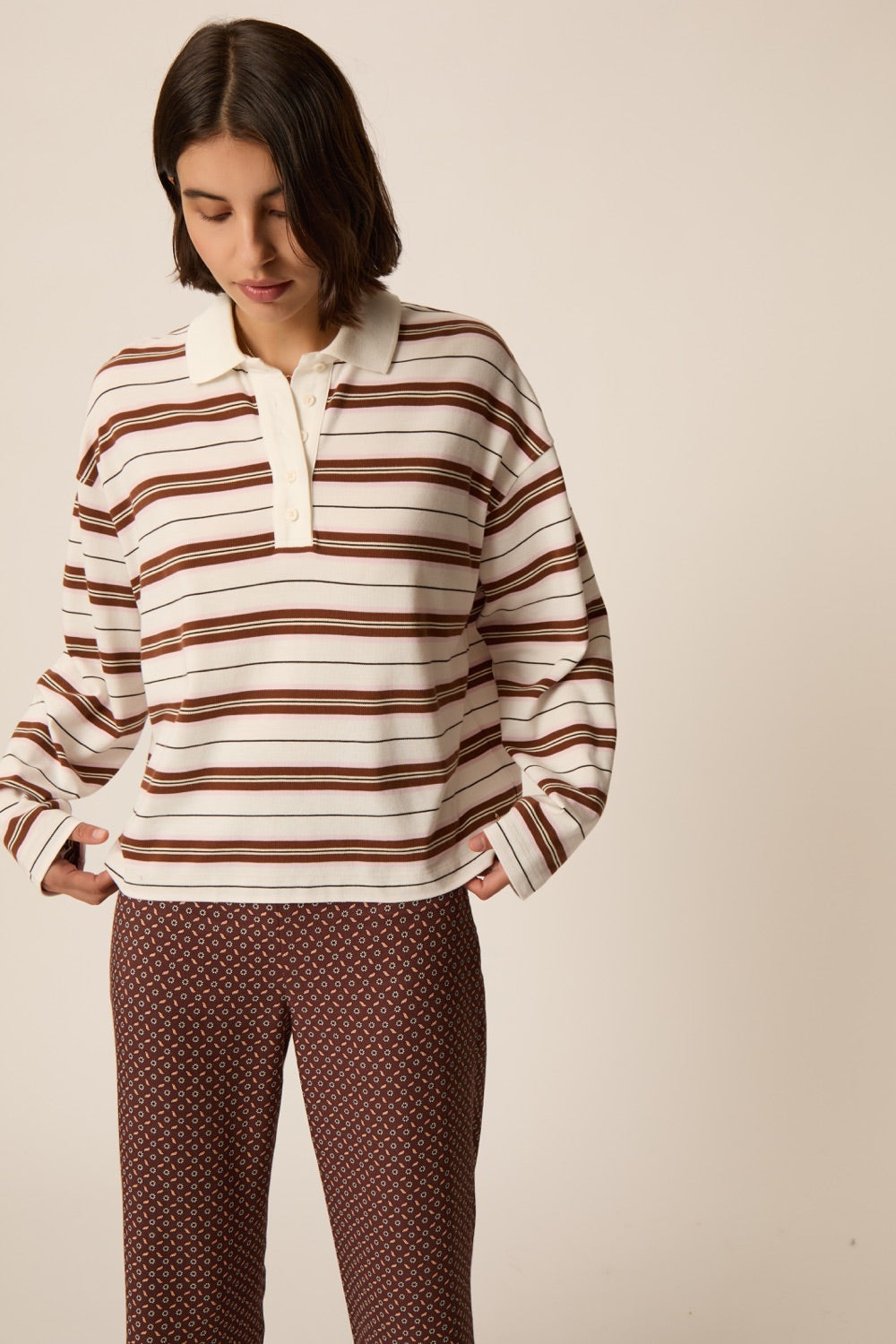 Polo Irina Creme/Cognac