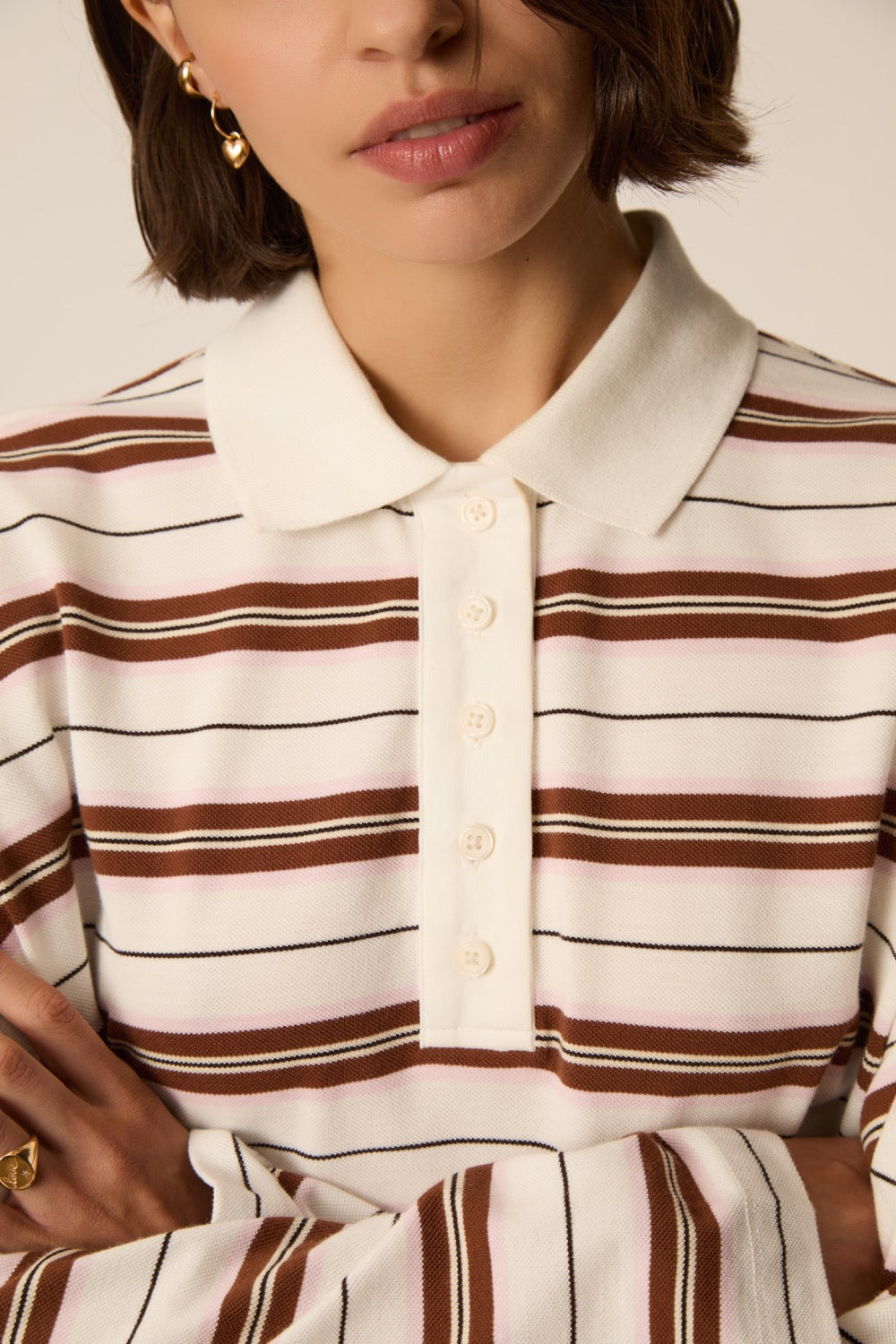 Polo Irina Creme/Cognac