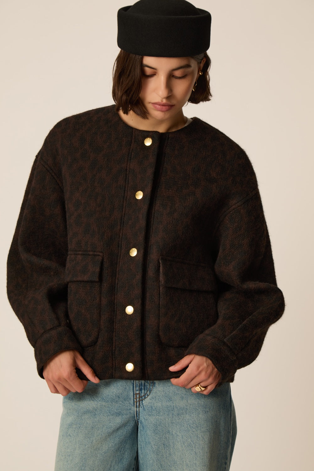 Knit Jacket Isadora Leopard