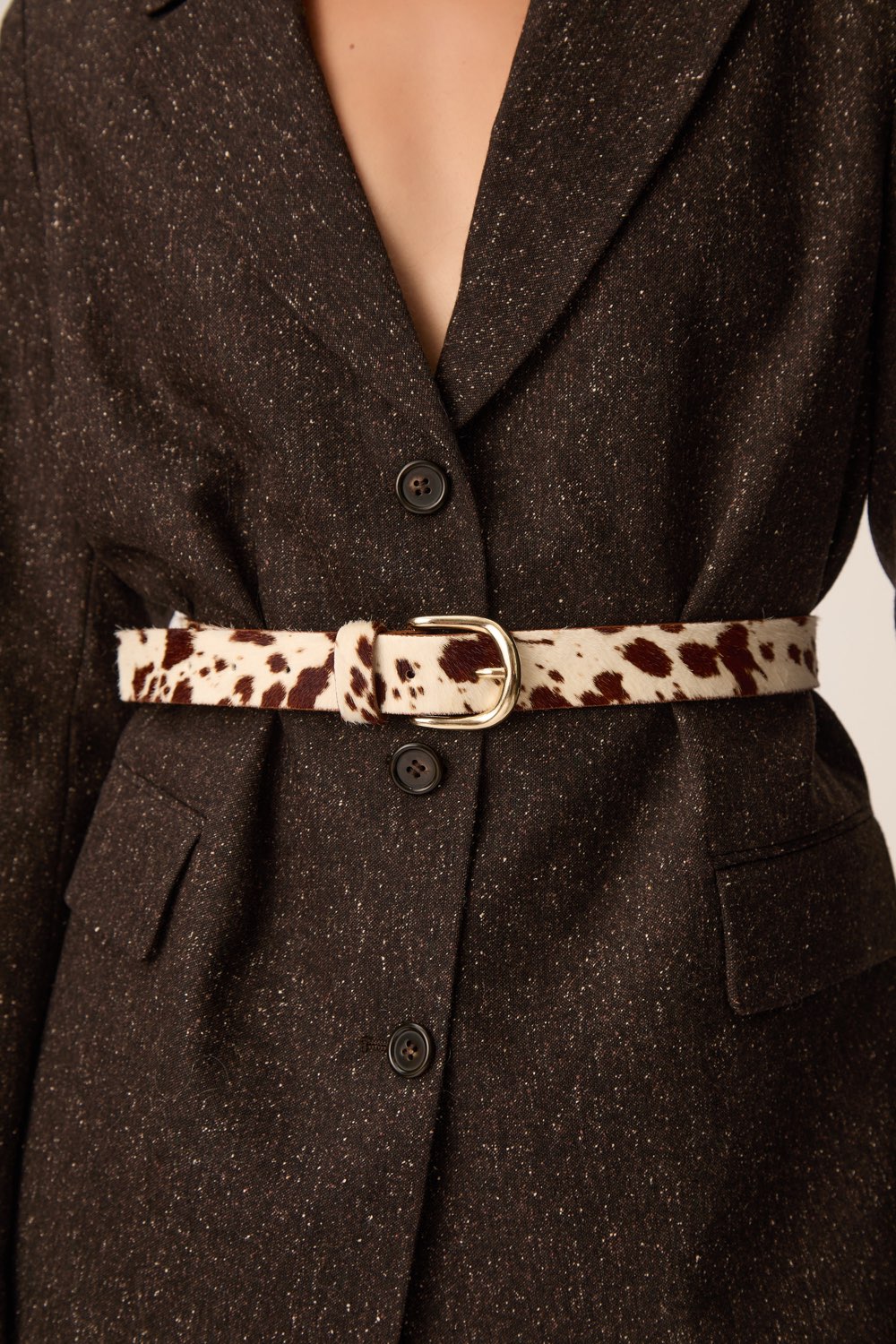 Belt Martino White Cow